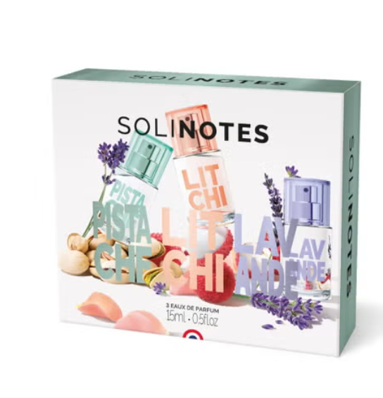 Coffret parfums Solinotes "Pistache, litchi, lavande" image